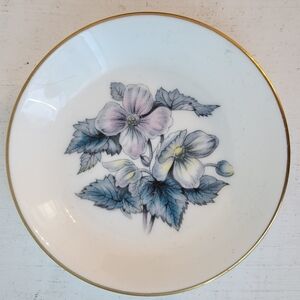 Royal Worcester Floral Bone China 4" Trinket Jewelry Dish England